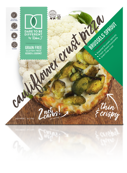 brussels sprout cauliflower crust pizza